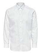Slhslimnathan-Solid Shirt Ls B White Selected Homme