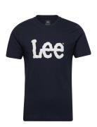 Wobbly Logo Tee Navy Lee Jeans