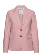 Peak Lapel Suit Blazer Pink Mango