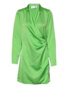 Vijohanna L/S Wrap Short Dress/Dc/Su Green Vila