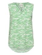 Blouse Top Printed Green Tom Tailor