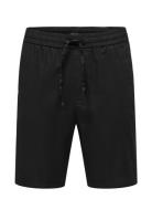 Onslinus 0007 Cot Lin Shorts Noos Black ONLY & SONS