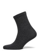 Wool Rib Socks Grey Mp Denmark