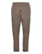 Tapered-Leg Stretch Chinos Brown Hope