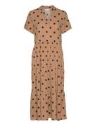 Edasz Ss Maxi Dress Brown Saint Tropez