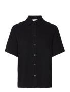 Slfviva- Marita Ss Shirt B Black Selected Femme