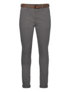 Slim Chino With Belt Grey Tom Tailor