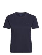 Reg Tonal Shield Ss T-Shirt Navy GANT