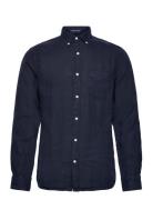 Reg Ut Gmnt Dyed Linen Shirt Navy GANT