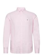 Douglas Linen Shirt-Classic Fit Pink Morris