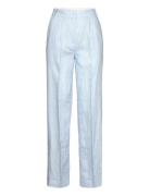 Linen Straight Trousers Blue REMAIN Birger Christensen