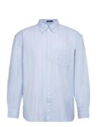 Rel Oxford Pinstripe Shirt Blue GANT