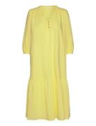 Annaba Long Chiffon Dress Yellow Tamaris Apparel