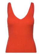 V-Neck Knitted Top Red Mango