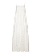 Slfbonita Maxi Broderi Strap Dress B White Selected Femme