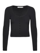 Briellegz Rib Cardigan Black Gestuz