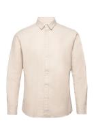 Slhslimowen-Flannel Shirt Ls Noos Beige Selected Homme