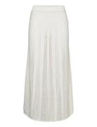 Knitted Skirt With Openwork Details White Mango