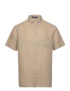 Reg Ut Gmnt Dyed Linen Ss Shirt Beige GANT