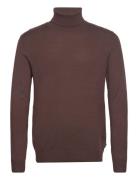 Jjeemil Knit Roll Neck Brown Jack & J S