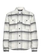 Padded Checked Overshirt White Lindbergh