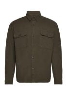 Slhmason-Twill Overshirt Ls Noos Brown Selected Homme