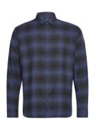 Slhslimowen-Flannel Shirt Ls Noos Blue Selected Homme