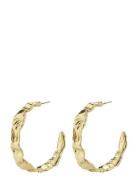 Julita Recycled Semi-Hoop Earrings Gold-Plated Gold Pilgrim