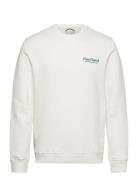 Penfield Sunset Mountain Back Graphic Crew Neck Sweat White Penfield