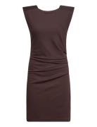 India Round-Neck Dress Brown Kaffe