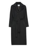Msgloria Wool Belted Coat Black Minus