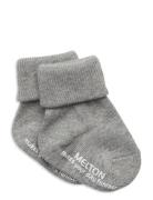 Cotton Socks - Anti-Slip Grey Melton