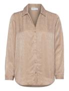 Slftyra Ls Shirt B Beige Selected Femme