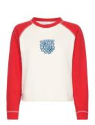 Isoli Raglan Contrast Sleeve Sweatshirt White Ganni