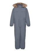 Coverall W. Fake Fur Blue Color Kids