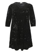 Kcbente Sequin Dress Black Kaffe Curve