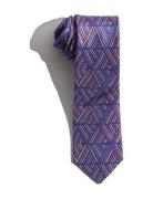 Malik Navy Burgundy Blue Silk Tie Purple AN IVY