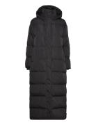Maxi Hooded Puffer Coat Black Superdry