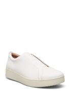 Rally Elastic Tumbled-Leather Slip-On Sneakers White FitFlop