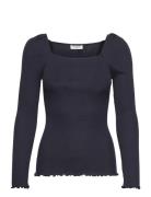 Silk T-Shirt Navy Rosemunde