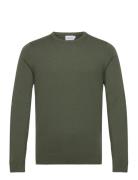 Superior Wool Crew Neck Sweater Green Calvin Klein