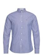 Slim Classic Poplin Stripe Shirt Blue GANT