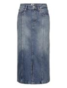 Claire Hgh Midi Skirt Ah7134 Blue Tommy Jeans