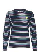 Moa Stripe Long Sleeve Blue Double A By Wood Wood