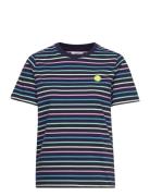 Mia Stripe T-Shirt Blue Double A By Wood Wood