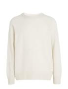 Recycled Wool Comfort Sweater White Calvin Klein