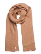 Rib-Knit Wool-Cashmere Scarf Beige Polo Ralph Lauren