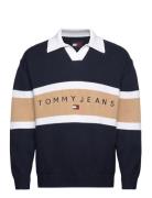 Tjm Rlx Trophy Neck Rugby Navy Tommy Jeans