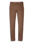 Slh196-Straight Miles Cord Pants W Noos Brown Selected Homme