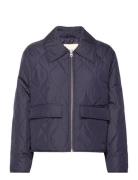 Quilted Collared Jacket Navy GANT